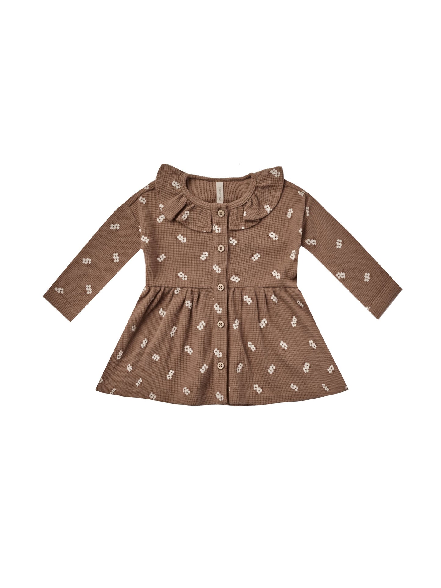 waffle button dress | cocoa floral