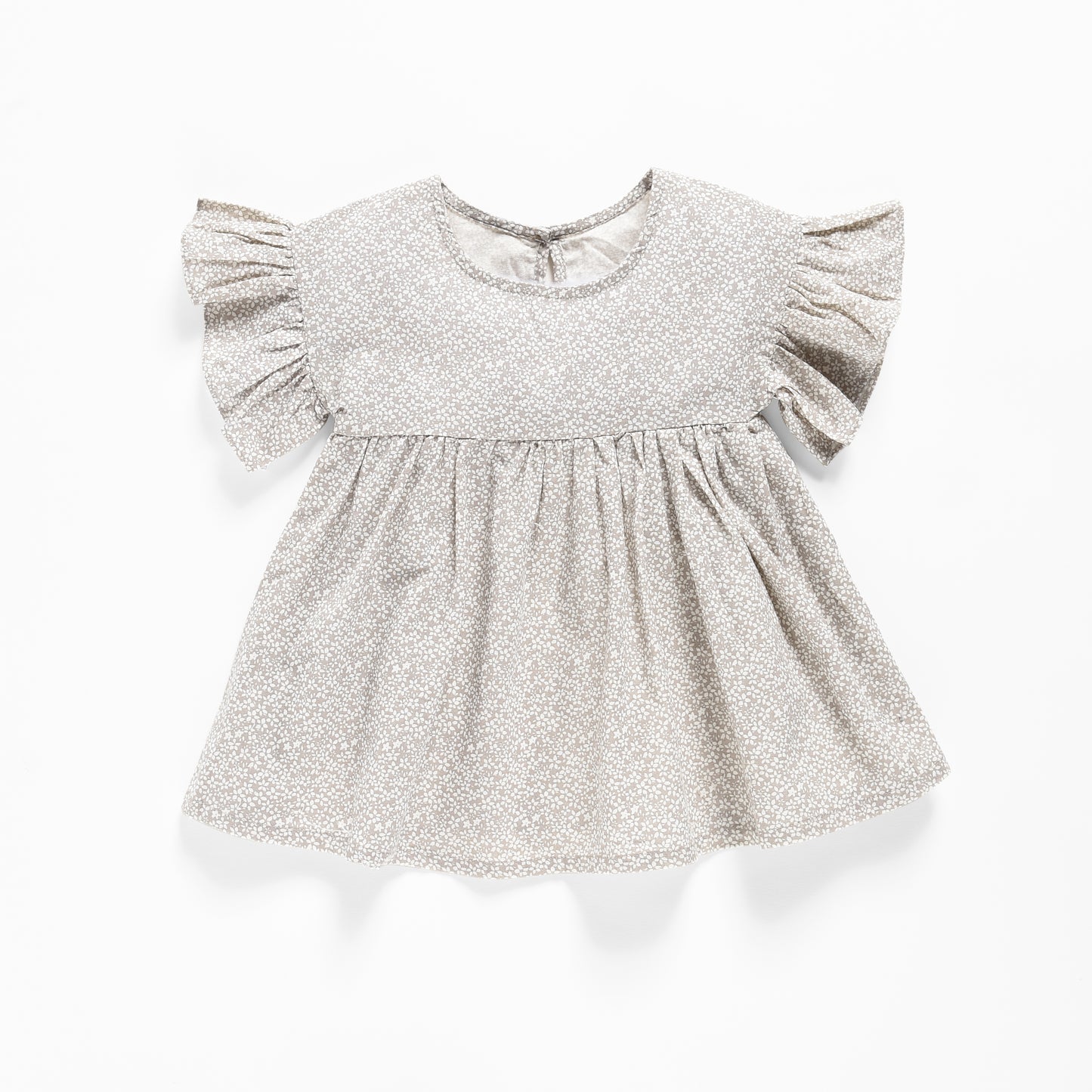 Dress with Ruffled Sleeves