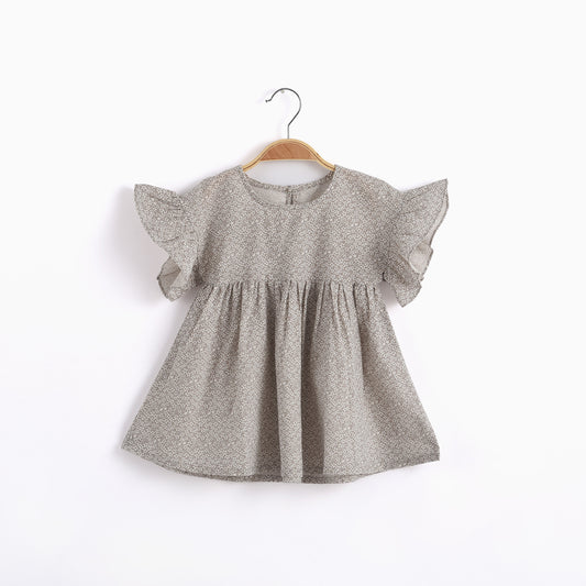 Dress with Ruffled Sleeves