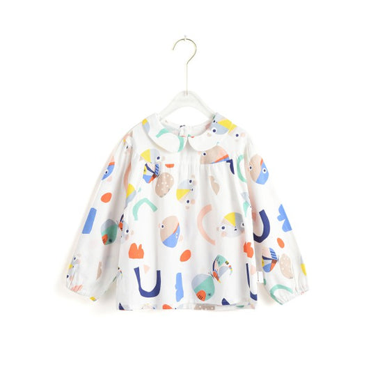 Overall Print Blouse