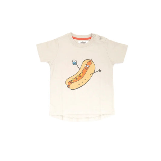 hot dog print t shirt