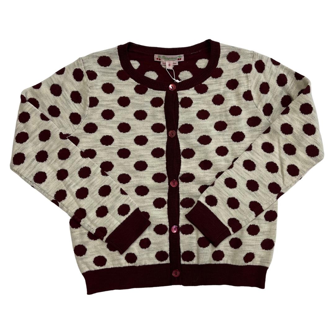 BORDEAUX DOTS CARDIGAN