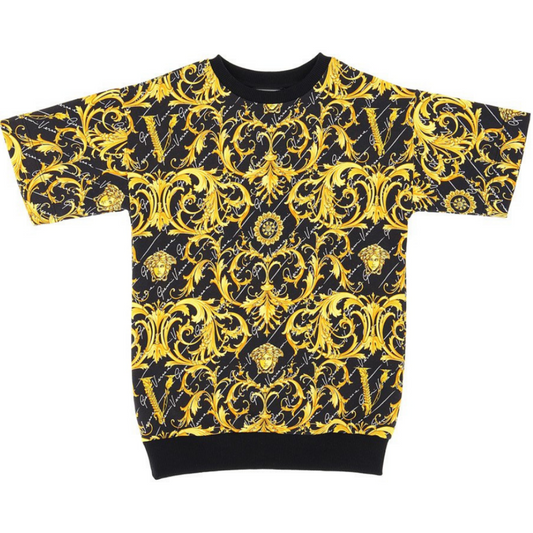 Brocade Print SS Sweatshirt