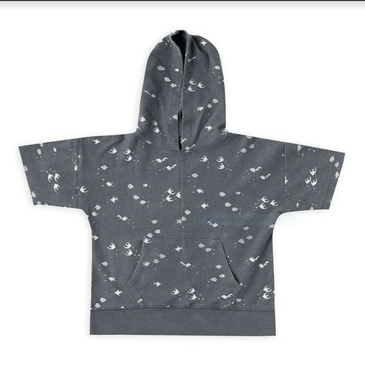 angel fish short sleeve hoodie