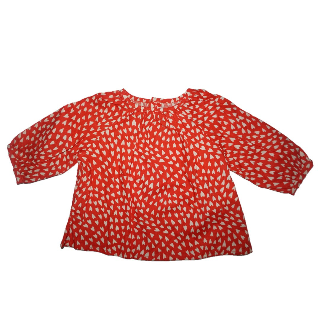 DINE BLOUSE BEIGE HEARTS