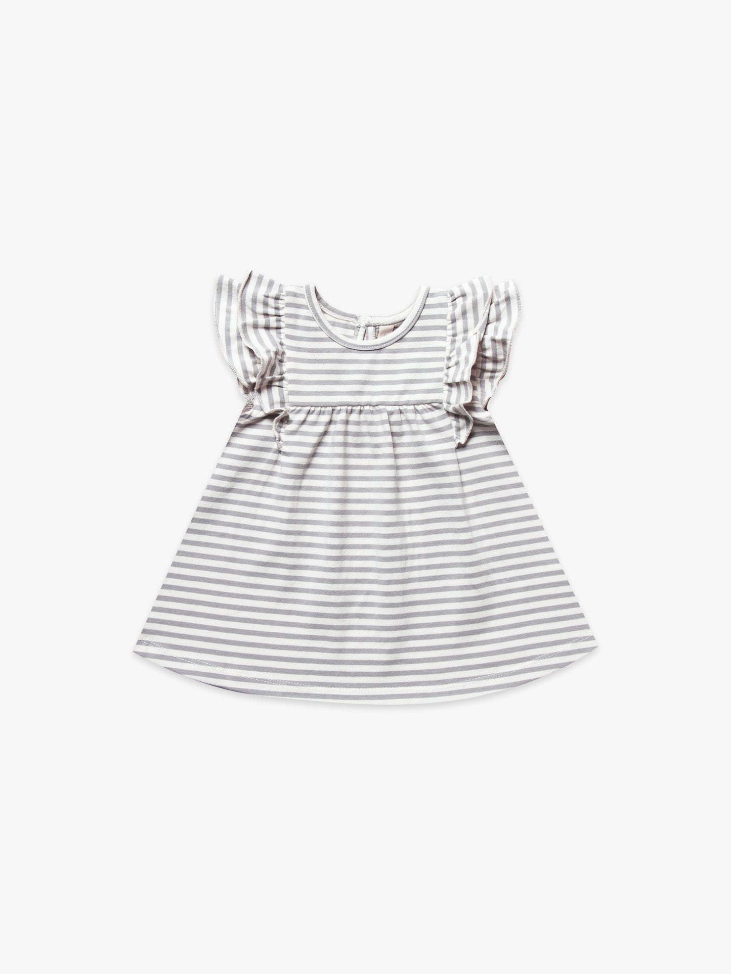 Flutter Dress | Grey Stripe - 6-12m