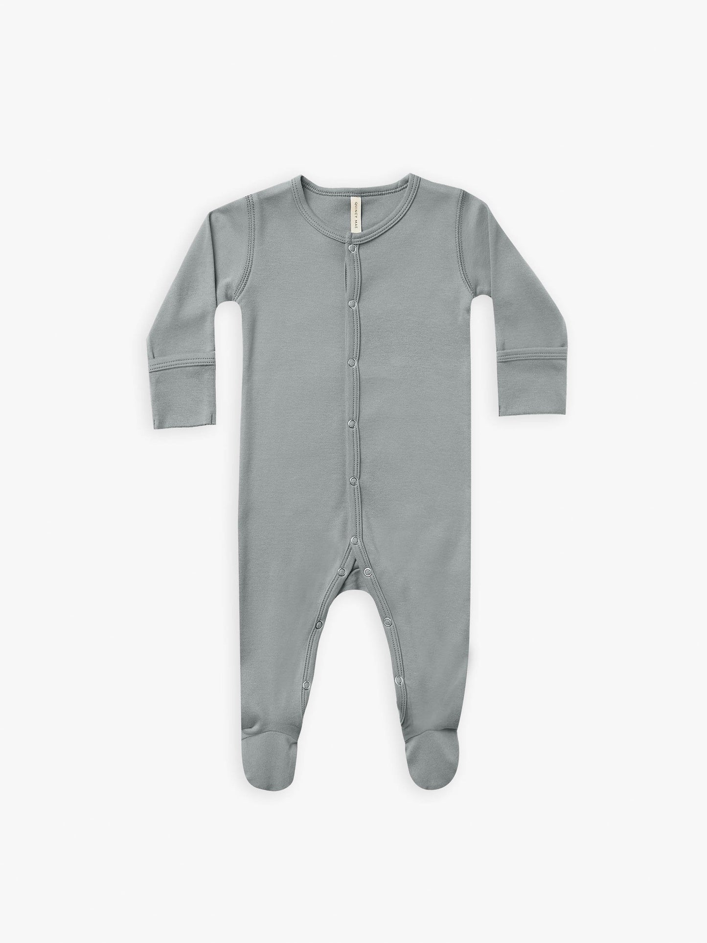 Full Snap Footie organic brushed jersey