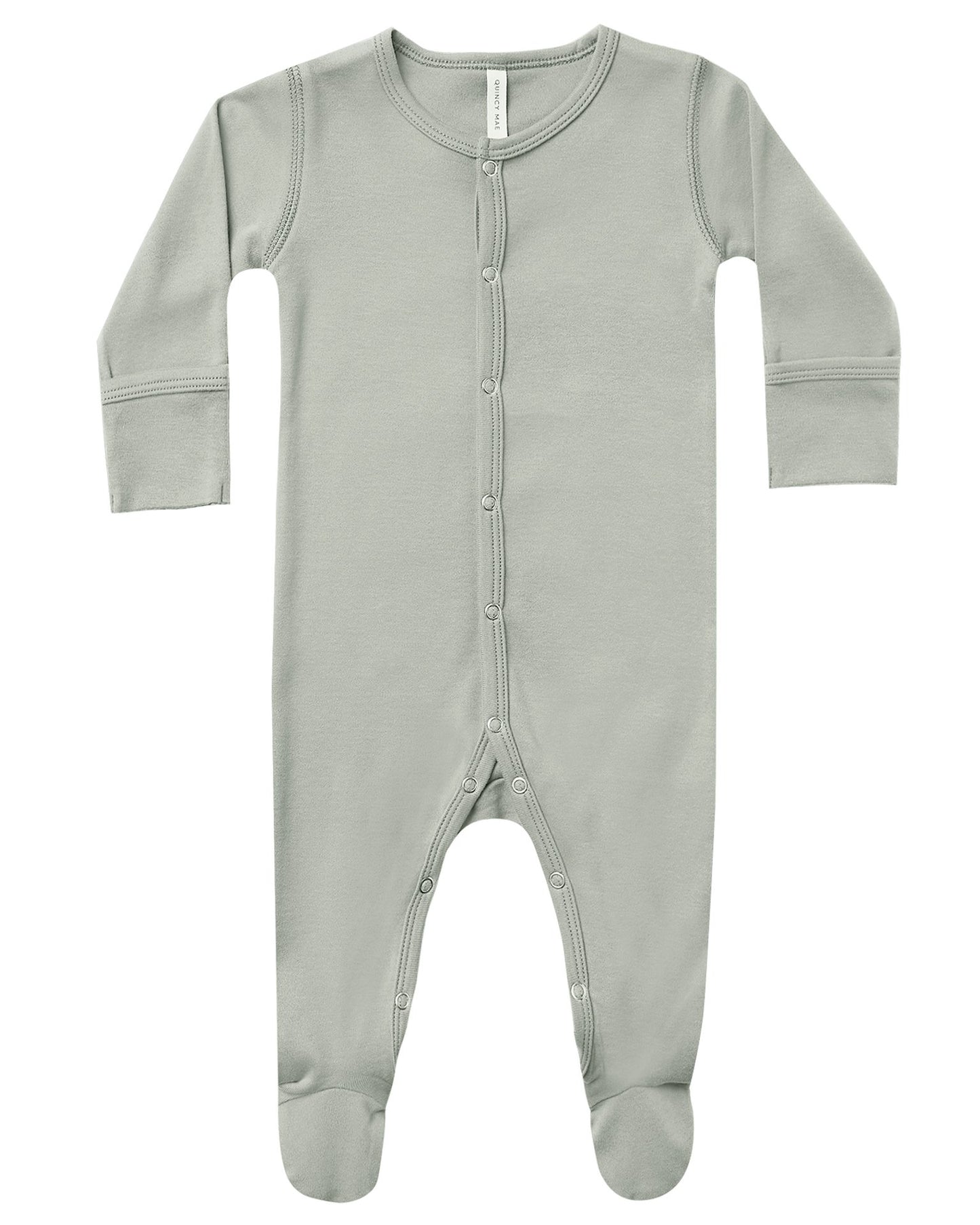 Full Snap Footie | Sage - 6-12m