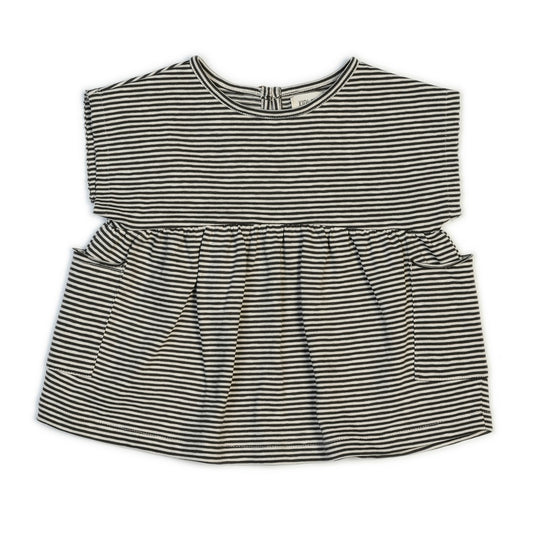 Organic Dress - Raven Stripe