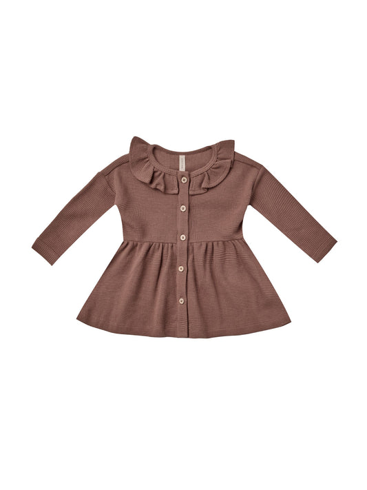 waffle button dress | Umber