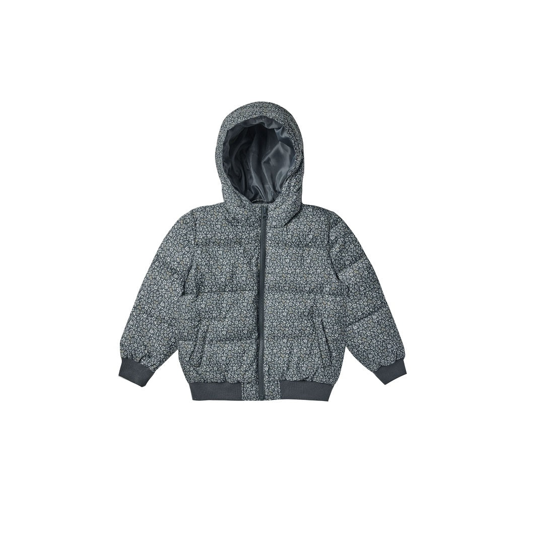 PUFFER JACKET || WHITE FLORAL