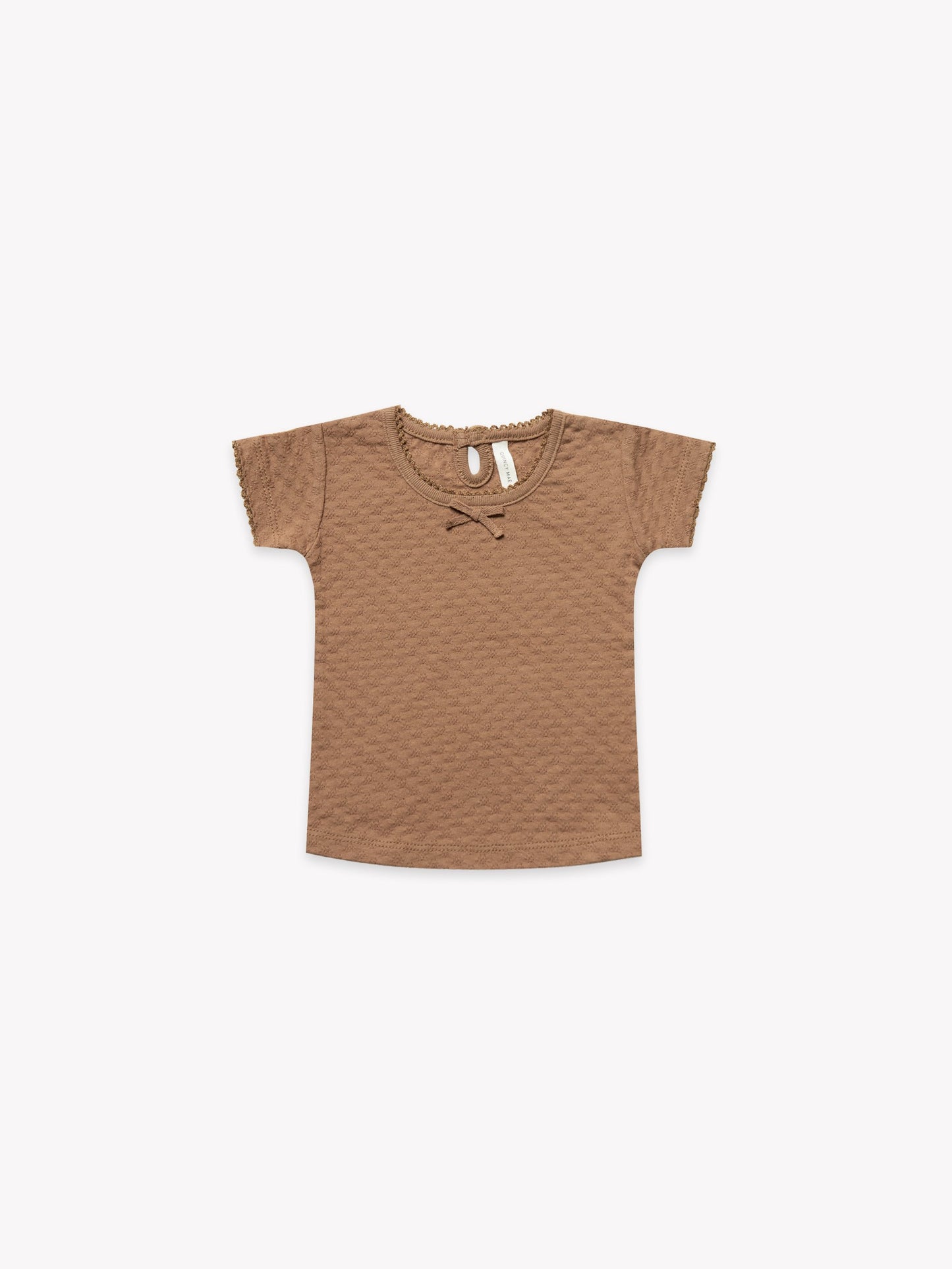 Pointelle Baby Tee | Copper