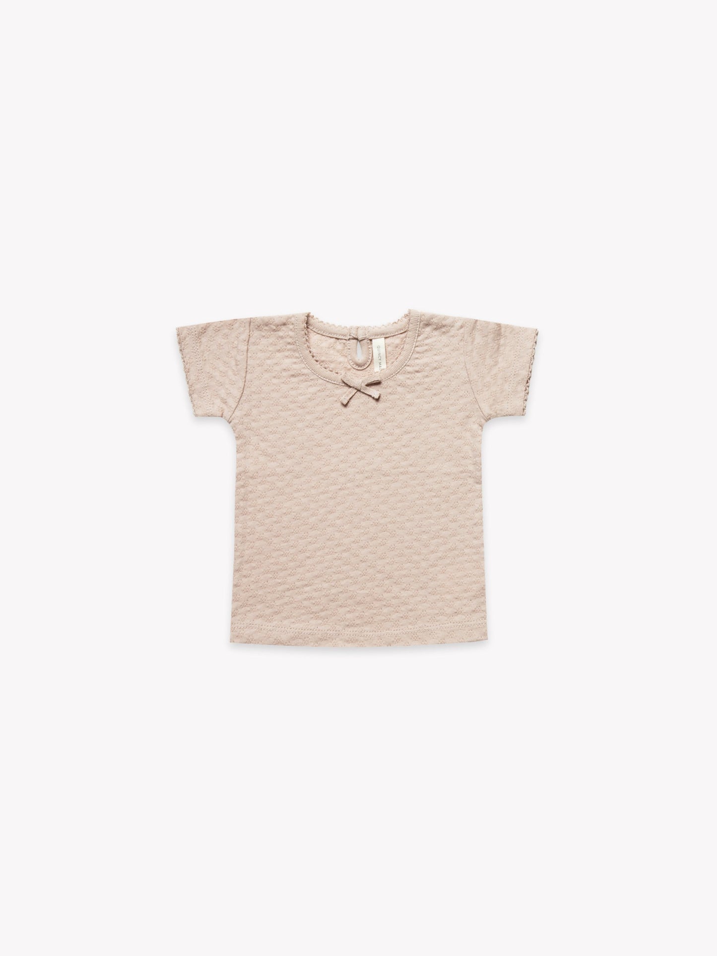 Pointelle Baby Tee | Rose