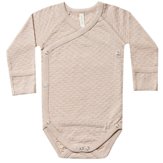 Pointelle Kimono Onesie | Rose - 2-3y