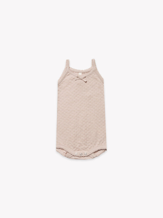 Pointelle Tank Onesie | Rose