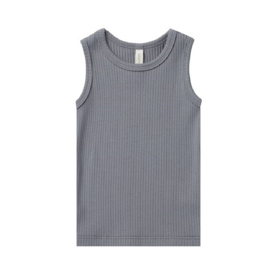 RIBBED TANK TOP | MEDIUM GRAY