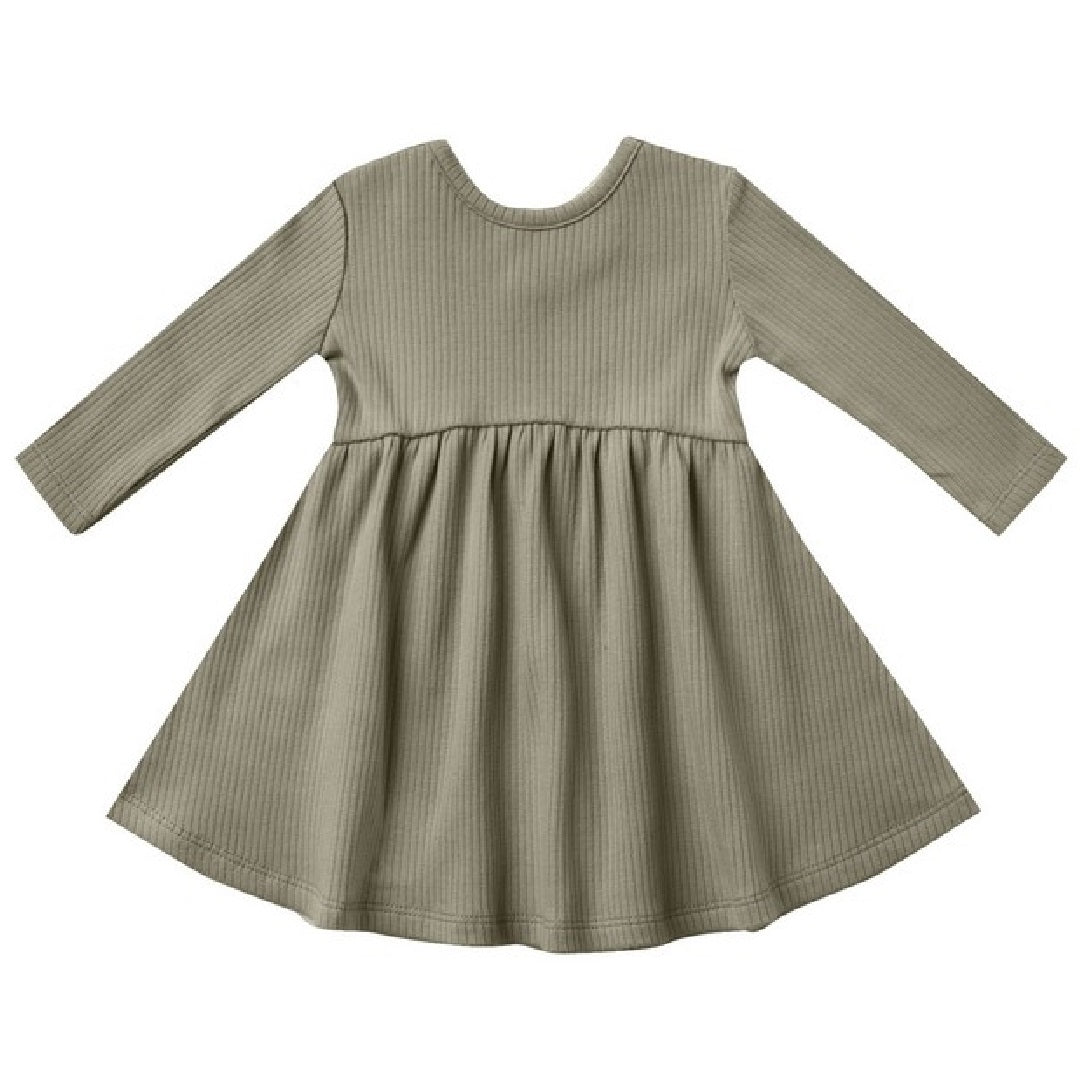 ribbed long sleeve dress | fern
