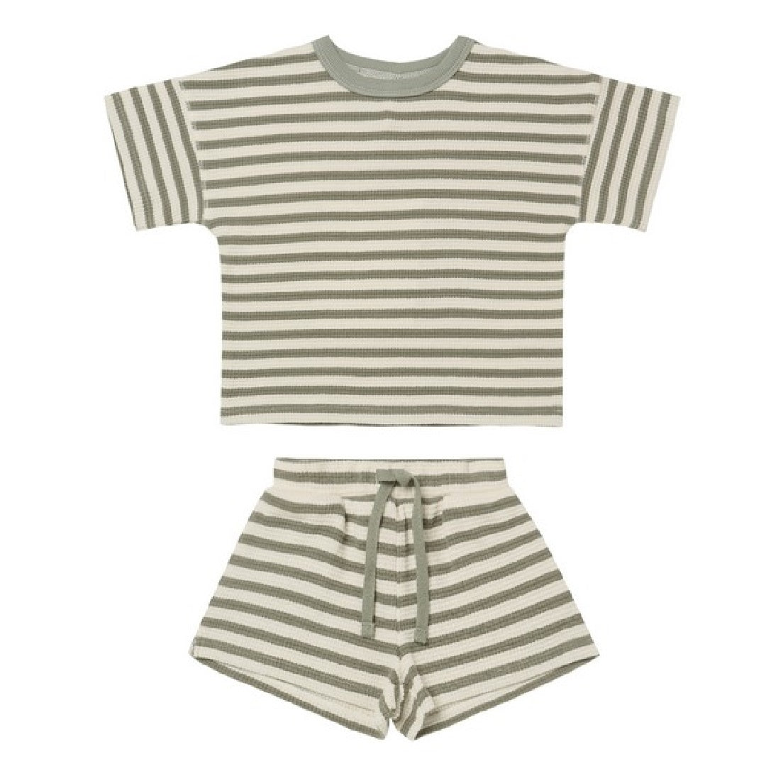 waffle tee + short set
