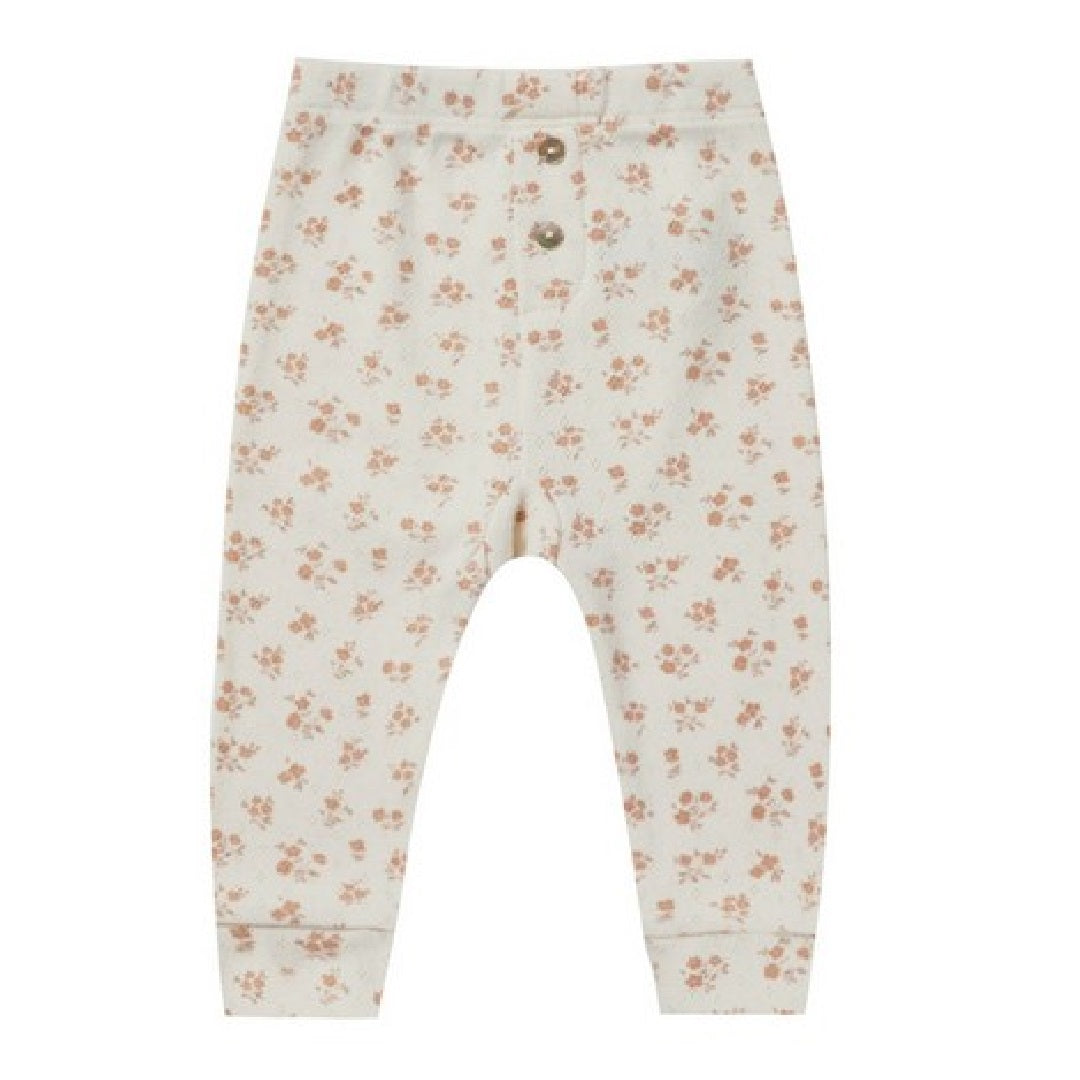 pointelle legging | blush floral