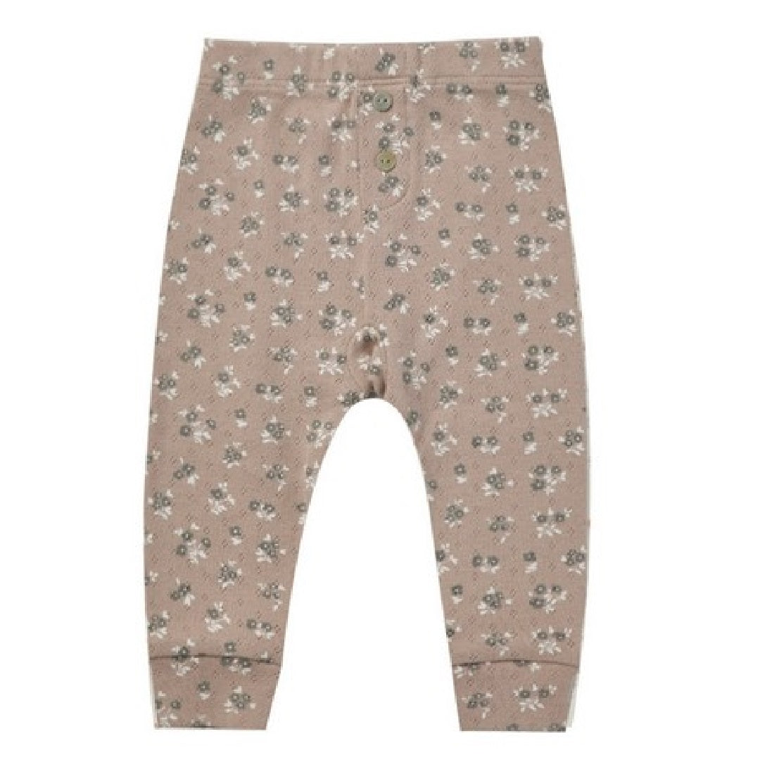 pointelle legging | truffle floral