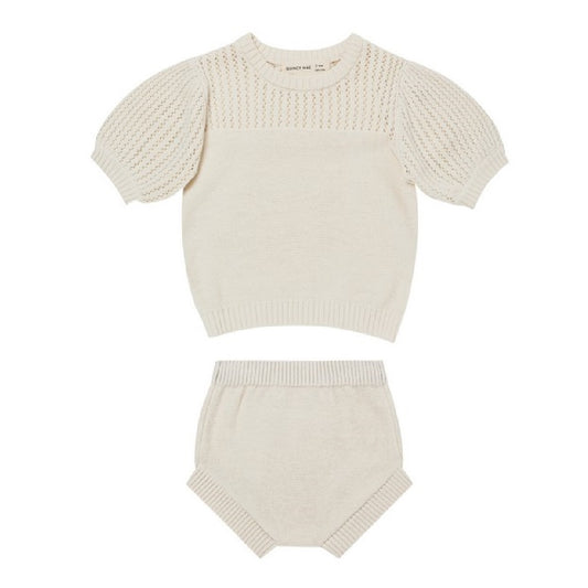 POINTELLE KNIT SET | IVORY