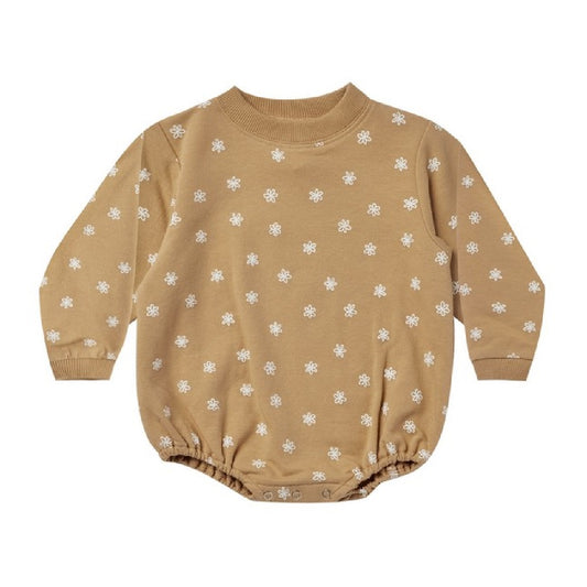 bubble fleece romper | daisy