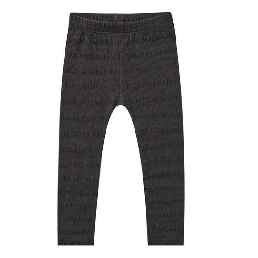 cinched ribbed legging || black