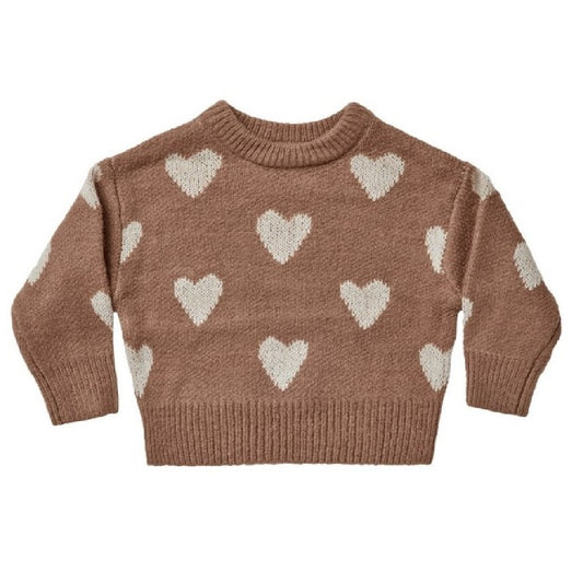 knit pullover || hearts
