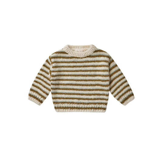 ASPEN SWEATER || CHARTREUSE STRIPE