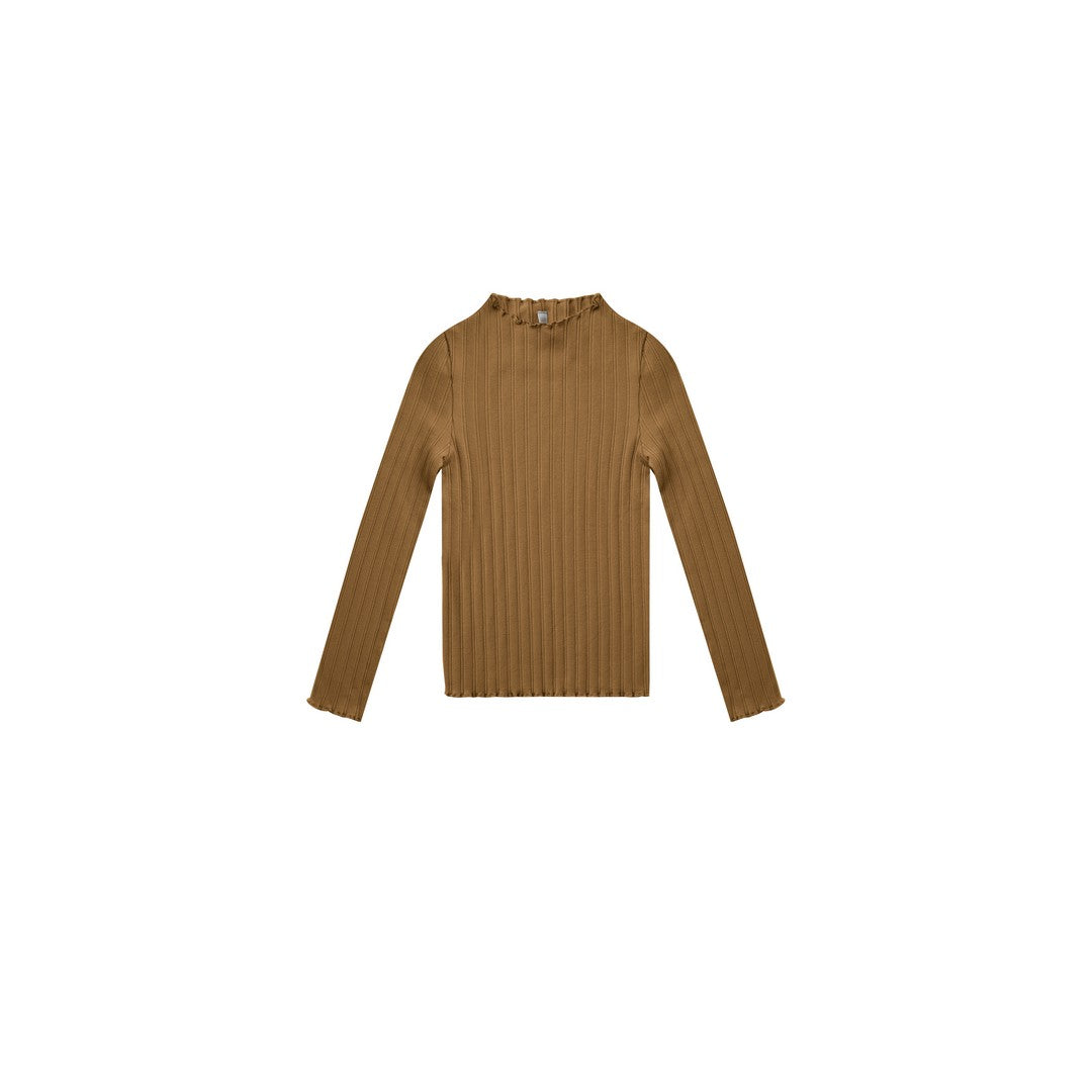 LONG SLEEVE RIBBED TEE || CHARTREUSE
