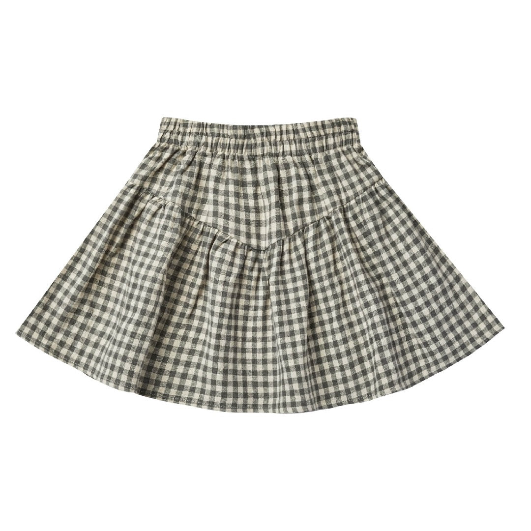 sparrow skirt || marine gingham