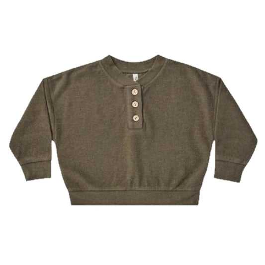 henley sweatshirt || army