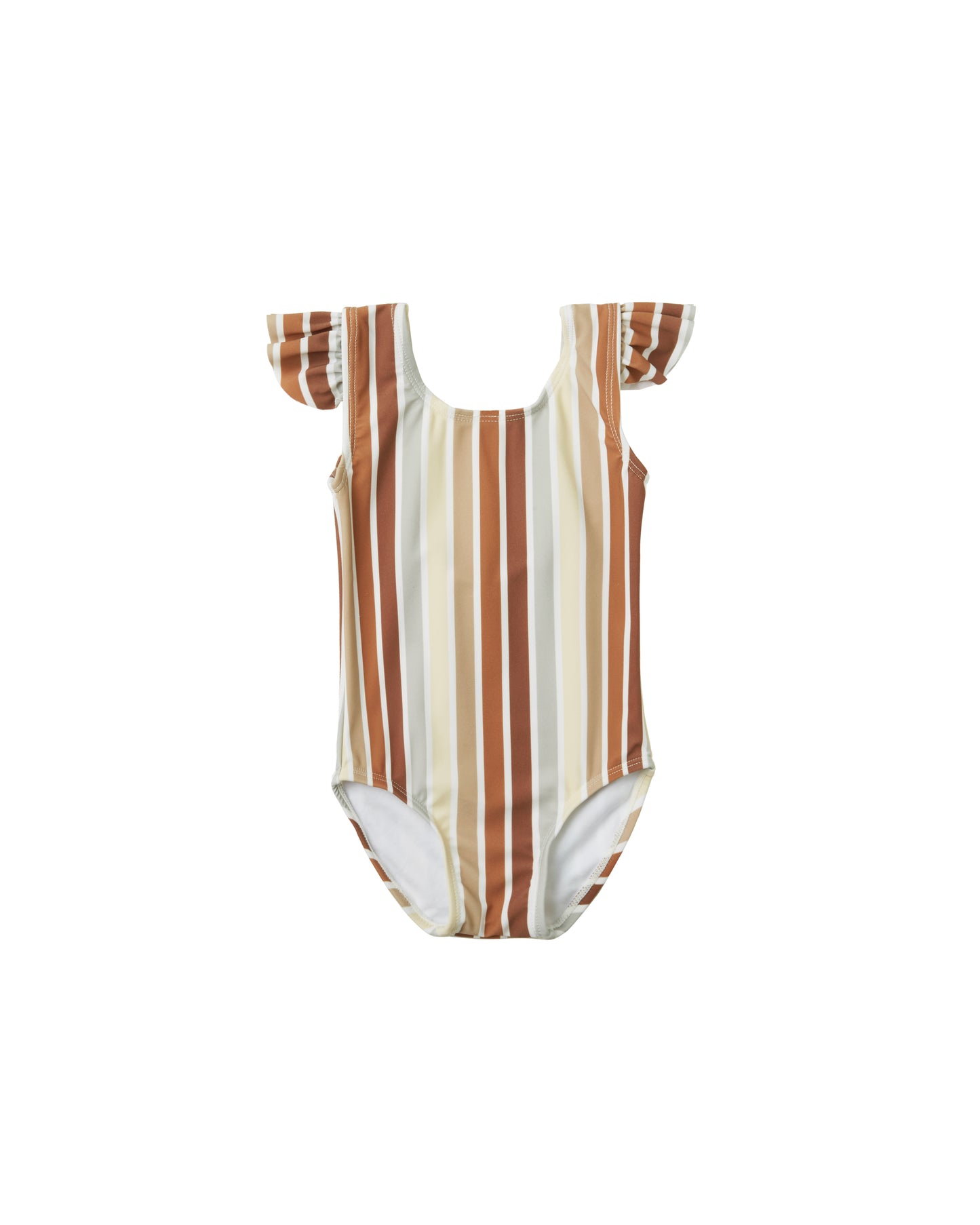 frill onepiece || multi-stripe