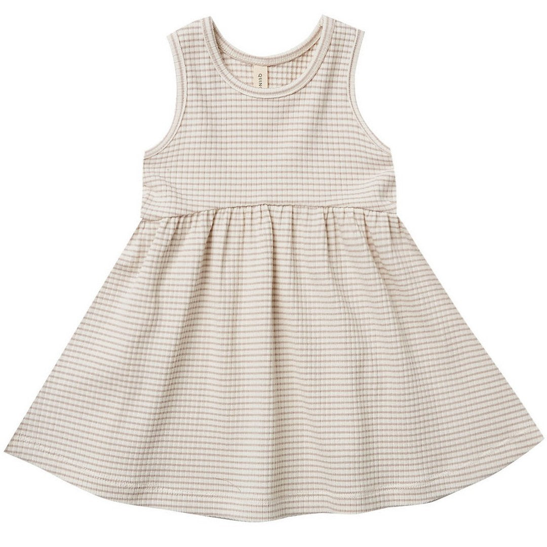 RIBBED TANK DRESS | ASH STRIPE