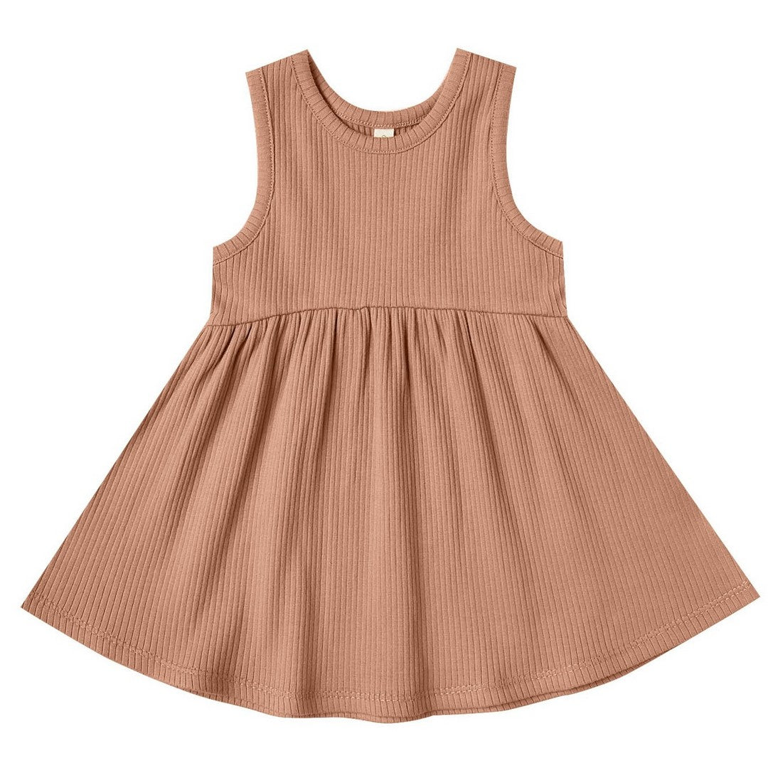 RIBBED TANK DRESS | TERRACOTTA