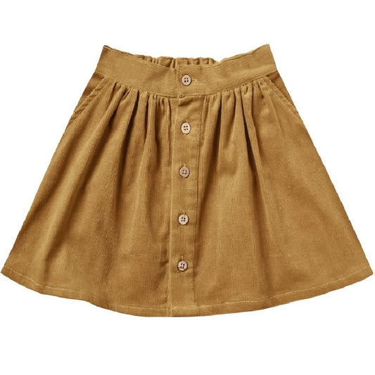Button Front Mini Skirt