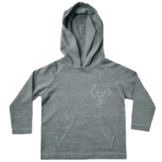 hooded longsleeve tee || indigo
