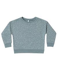 snow relaxed sweatshirt || dusty blue