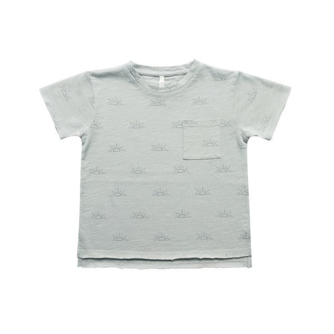 sunrise raw edge tee