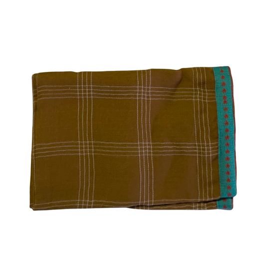 CHECKS SCARF BROWN - GREEN