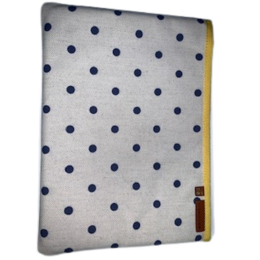 CASE SMALL CREAM POINT BLUE & YELLOW