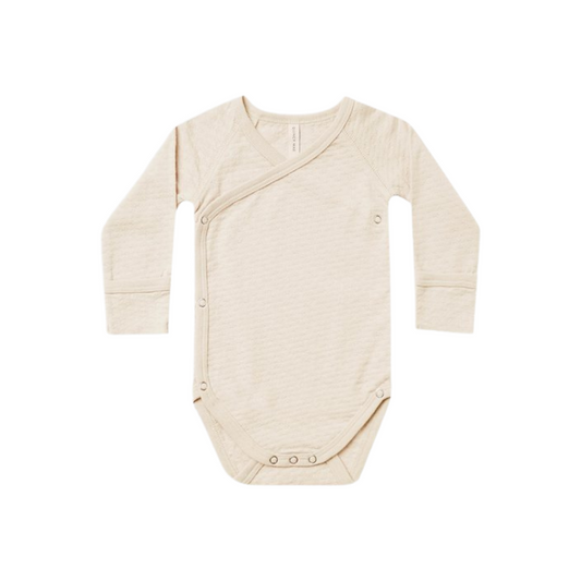 Pointelle Kimono Onesie natural