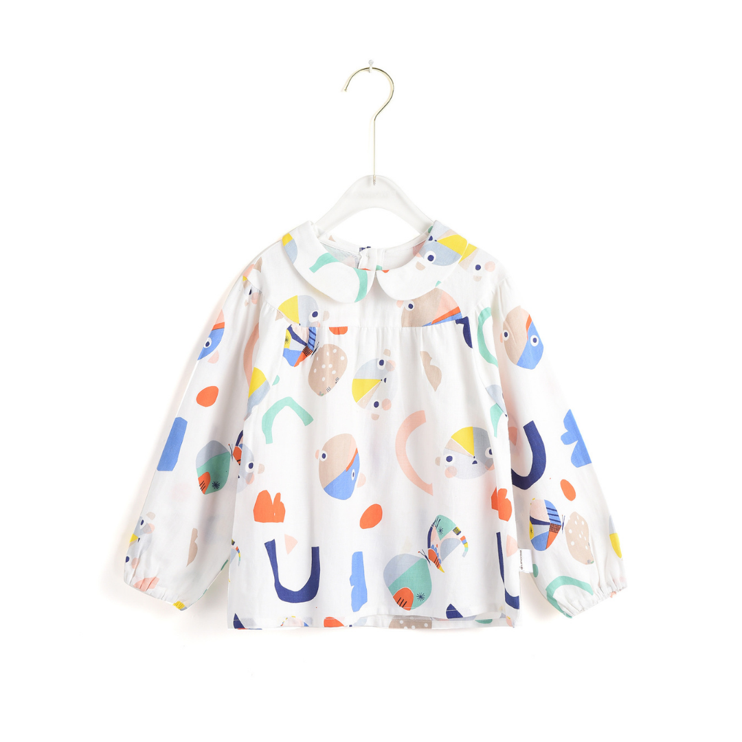 Overall Print Blouse