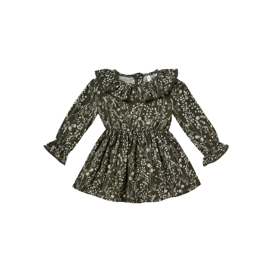 vines ruffle collar baby dress