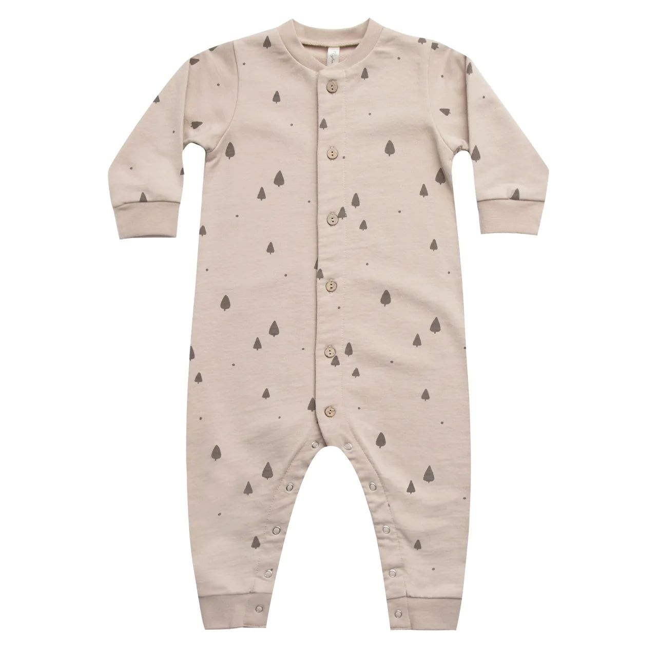 button down jumpsuit trees