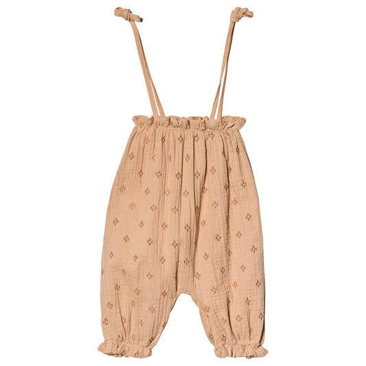 cross embroidered bubble jumpsuit