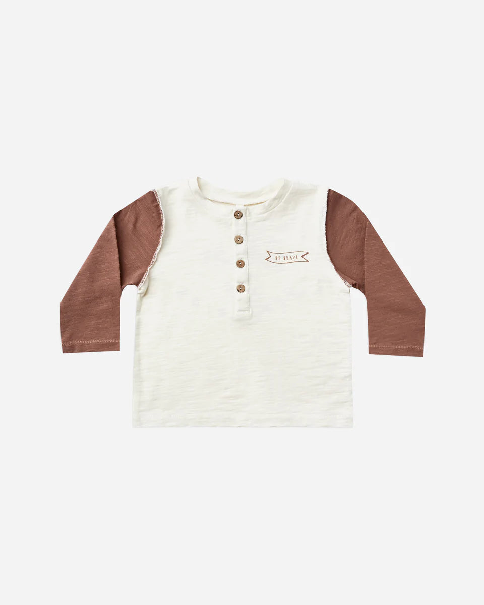 henley long sleeve tee || exploring