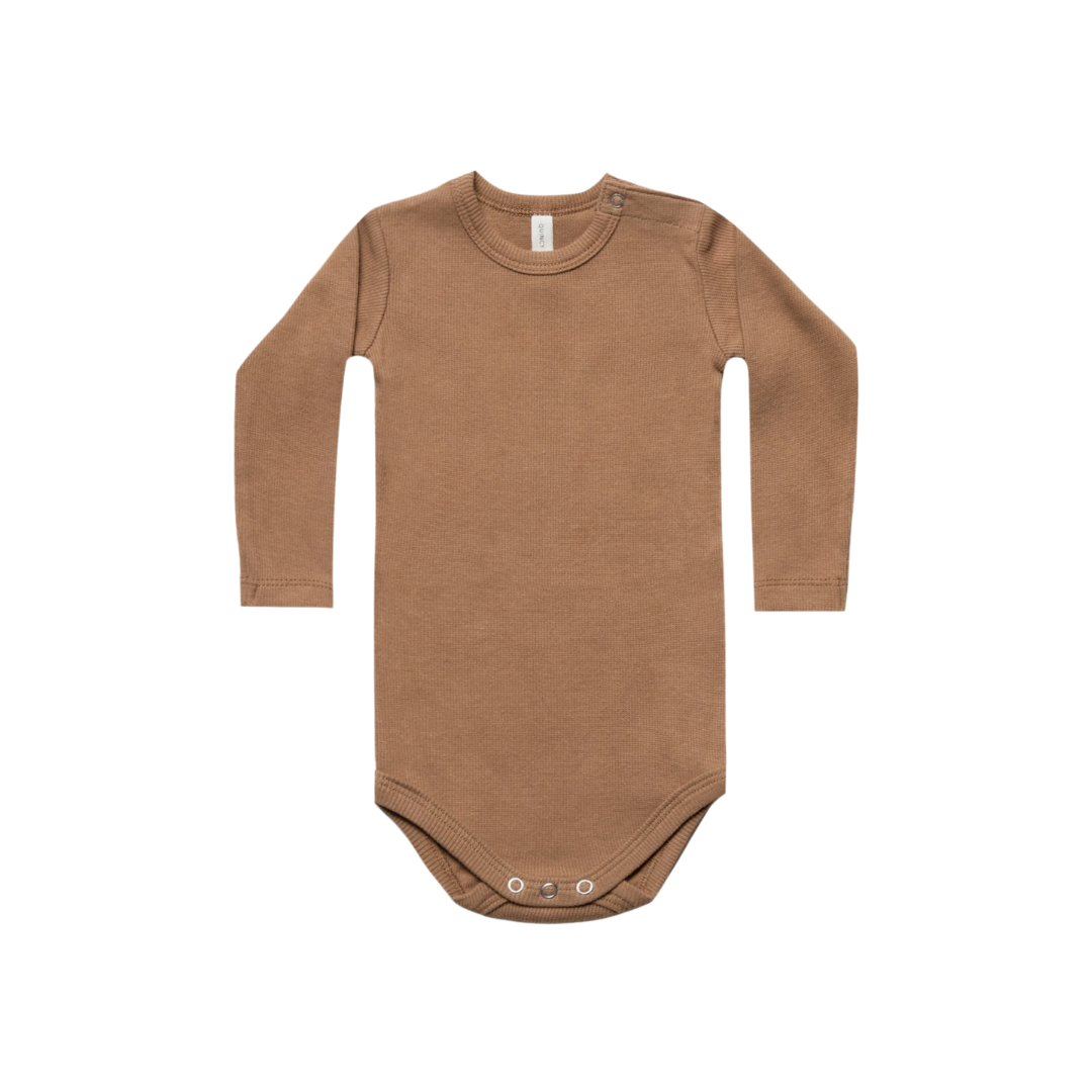 Ribbed Longsleeve Onesie | Copper