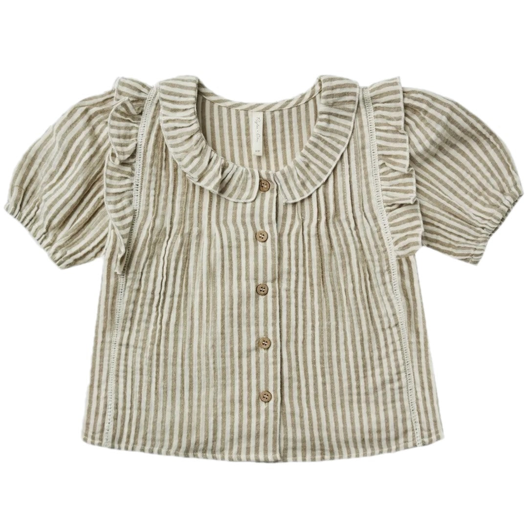 jenny blouse || olive stripe