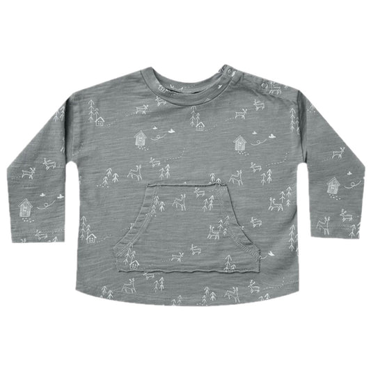 longsleeve pouch tee || woods